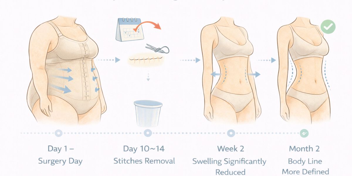 Timeline pemulihan liposuction Korea