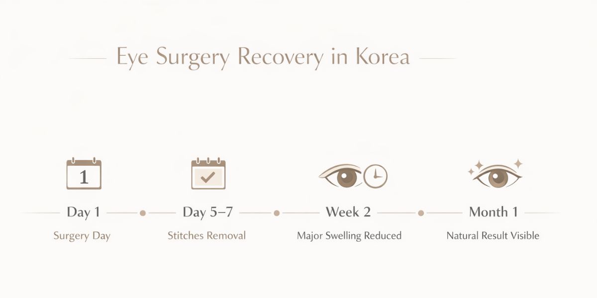 Timeline pemulihan operasi mata Korea