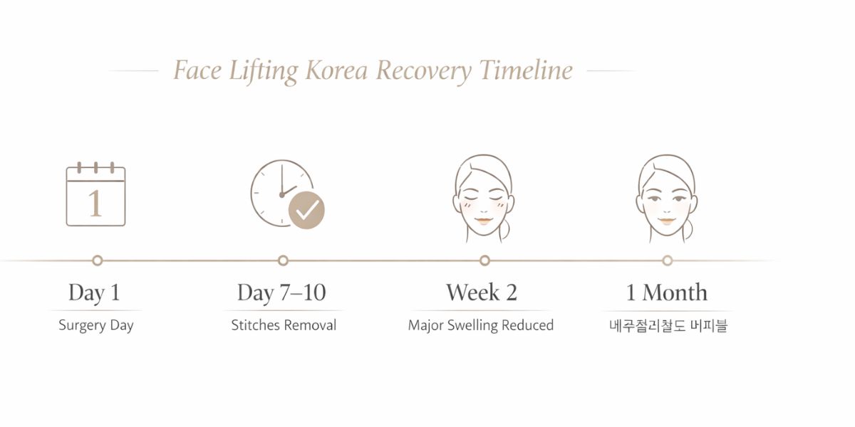 Timeline pemulihan face lifting Korea