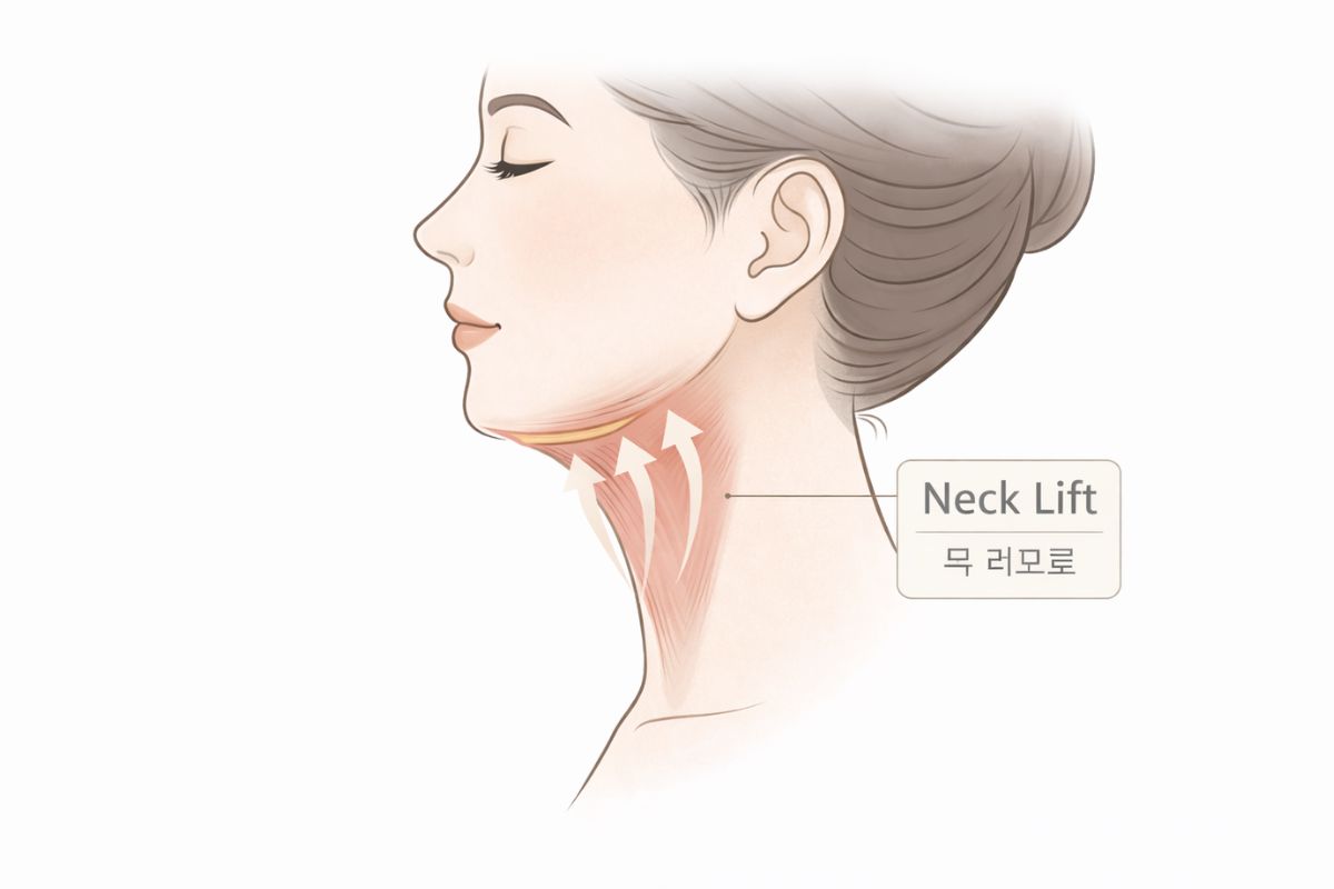 Metode neck lift Korea pengencangan area leher